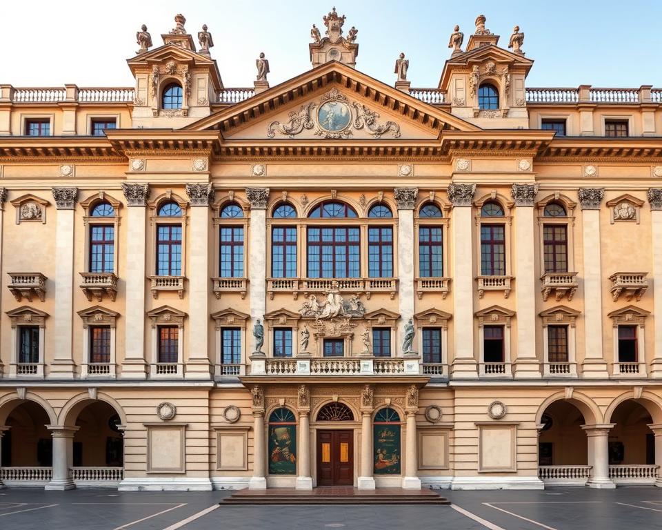 A grand Renaissance palace, the Pinacoteca Ambrosiana in Milan exudes timeless elegance. Capture its majestic facade, adorned with ornate architectural details, as sunlight filters through tall windows. Step inside and explore the museum's vast collections, showcasing classic artworks, rare manuscripts, and treasures that tell the story of the city. Witness the intricate brushstrokes of renowned masters, their canvases aglow under warm, focused lighting. Język włoski dla Polaków, discover the cultural riches that have made this institution a revered hub of Milan's artistic heritage.