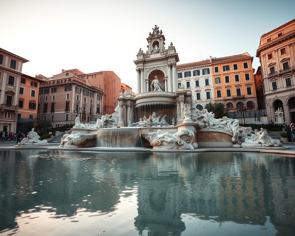Fontana di Trevi, Fontana dei Quattro Fiumi, Fontana del Tritone,
