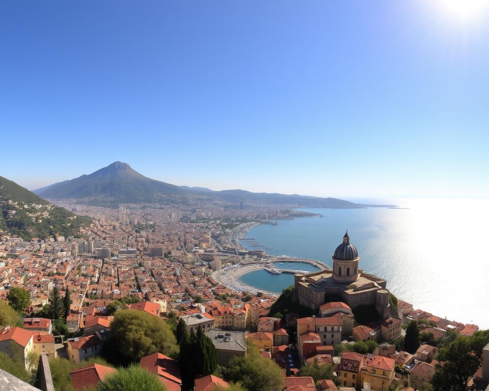 panorama Neapol, punkt widokowy Neapol, widok Wezuwiusz, atrakcje Neapol