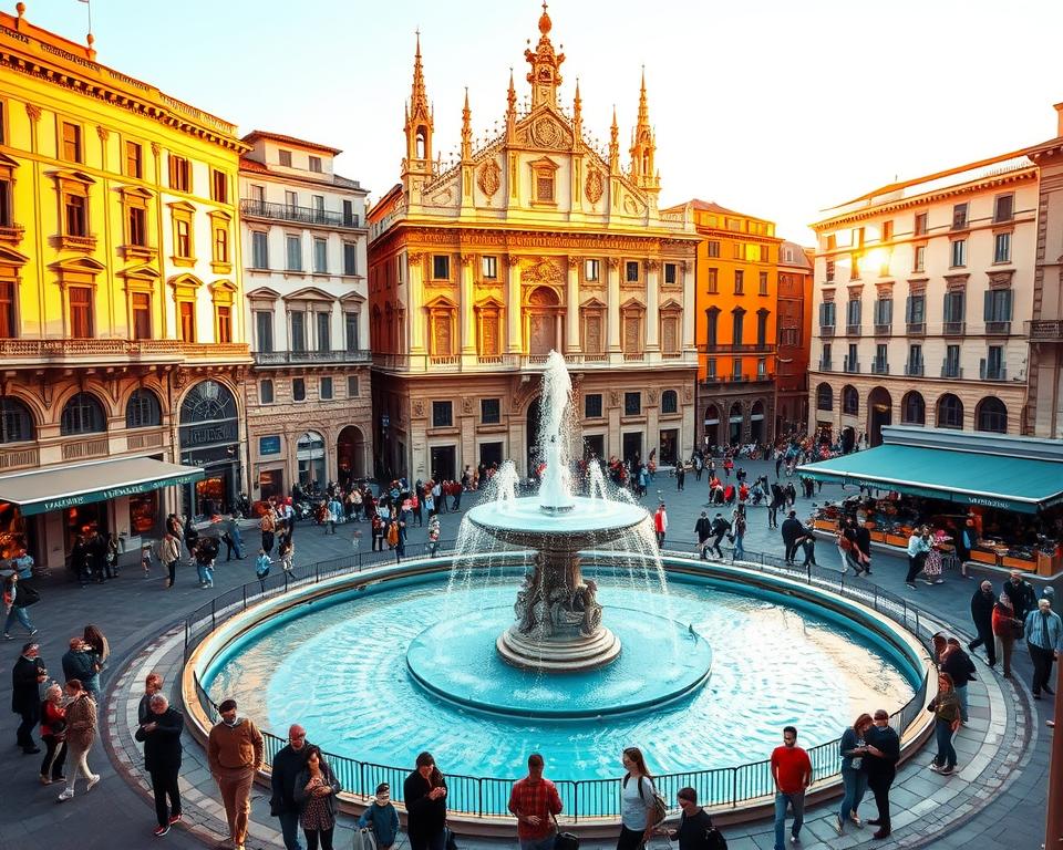place Mediolan, Piazza del Duomo, Piazza della Scala, turystyka Mediolan